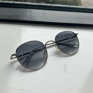 Silver Round Frame Sunglasses